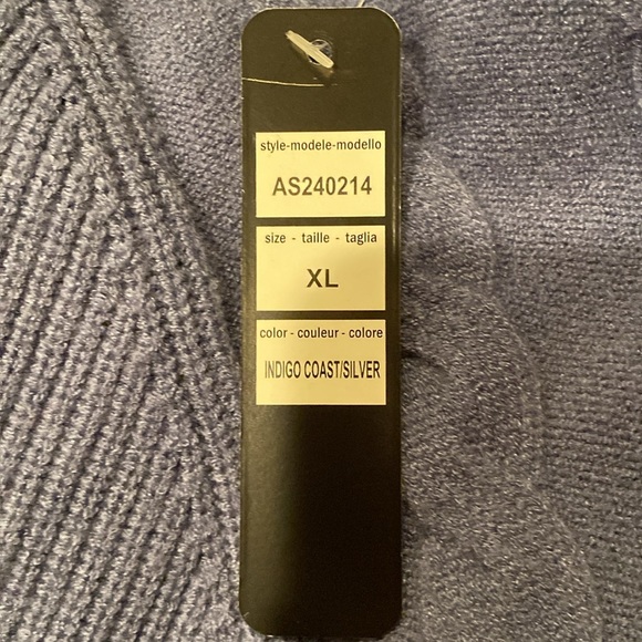 XL Belldini blue sexy shoulder sweater with cowl neck - NWT - Picture 4 of 7